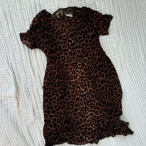 Liz Clairborne vintage leopard print dress- size S/M